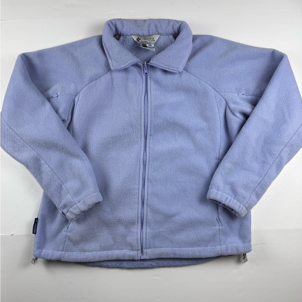 Columbia Women's Benton Springs Full-zip fleece jacket sz XL light blue/purple